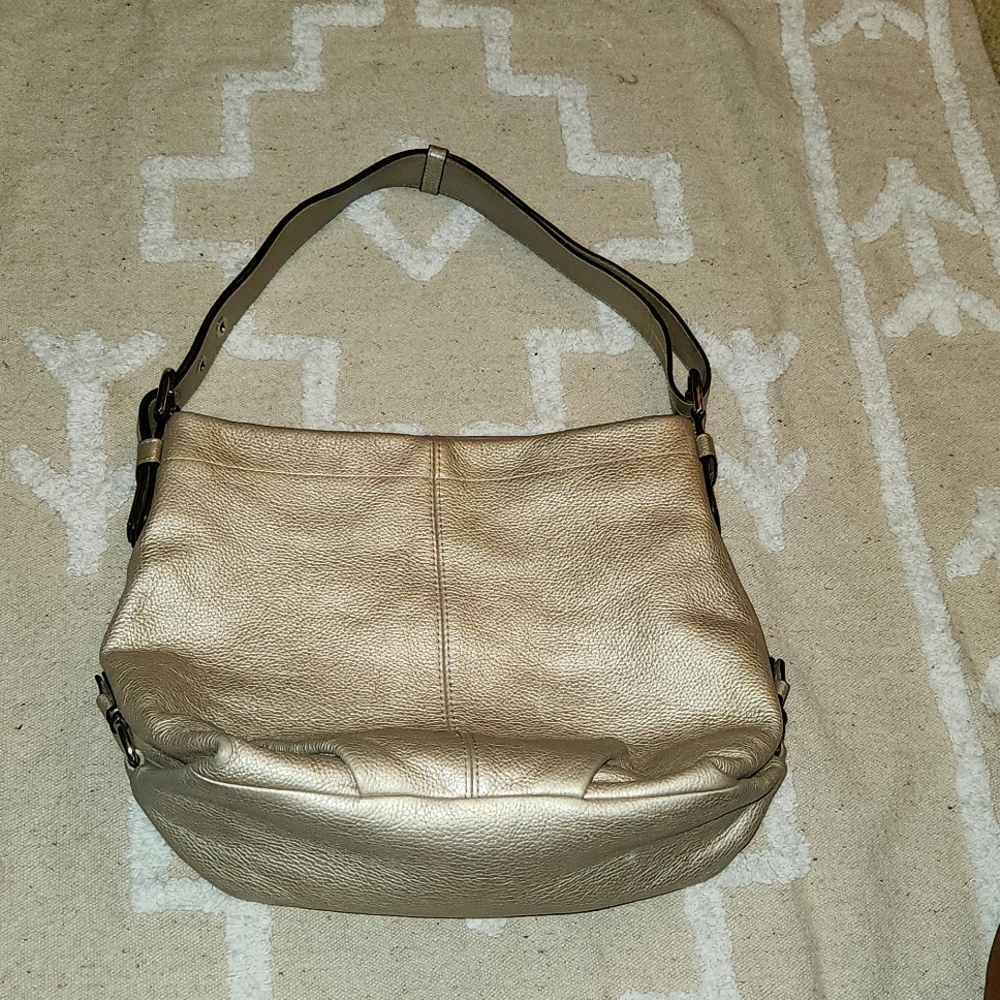 Coach Duffle Shoulder Bag Pewter